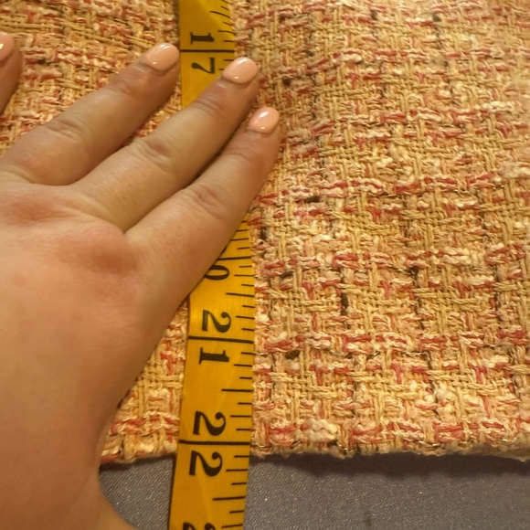 Ann Taylor Petites Pink and Cream Blazer Tailored Tweed - Picture 5 of 7